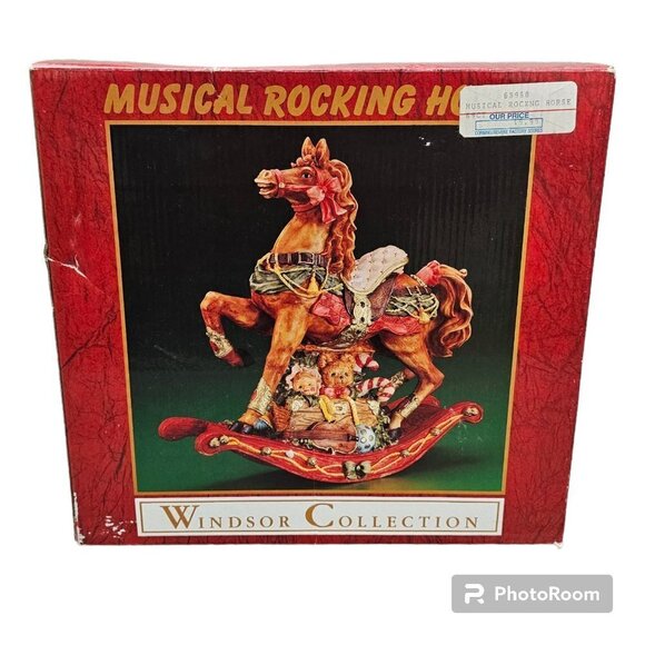 Windsor Collection Musical Christmas Rocking Horse Decor In Box - Picture 11 of 14